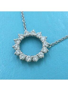 Tiffany & Co Open Circle Diamond Necklace Small